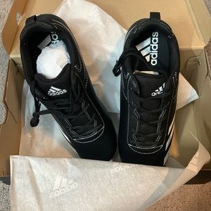 Adidas Boys Baseball Cleats, US size 5-1/2, black, item number ABBC21-BLK, new